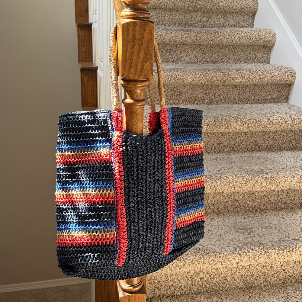 Colorful Striped Tote Bag - Picture 4 of 6